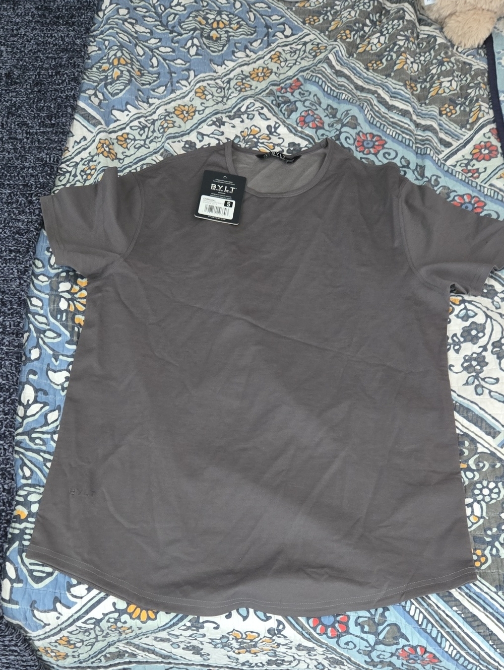 B.Y.L.T. Basic Crewneck Tee in Charcoal Gray